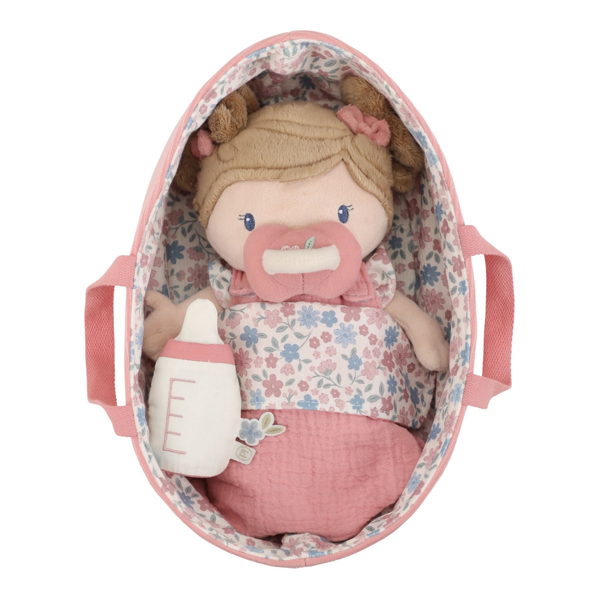 Little Dutch Baby Doll in Basket - Rosa