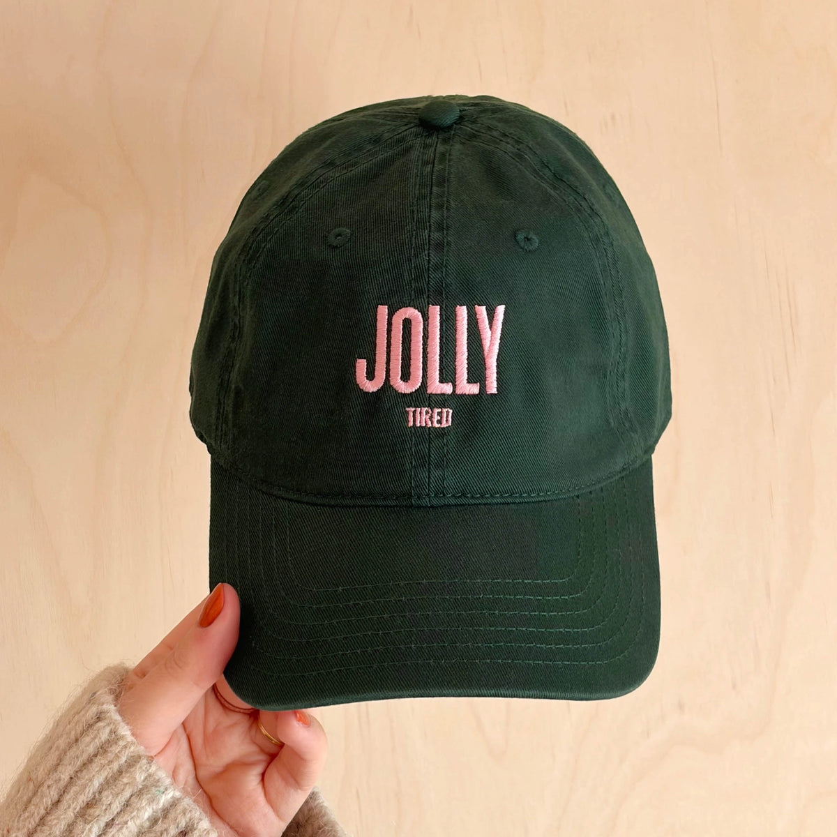 Jolly Tired - Cotton Green Baseball Cap