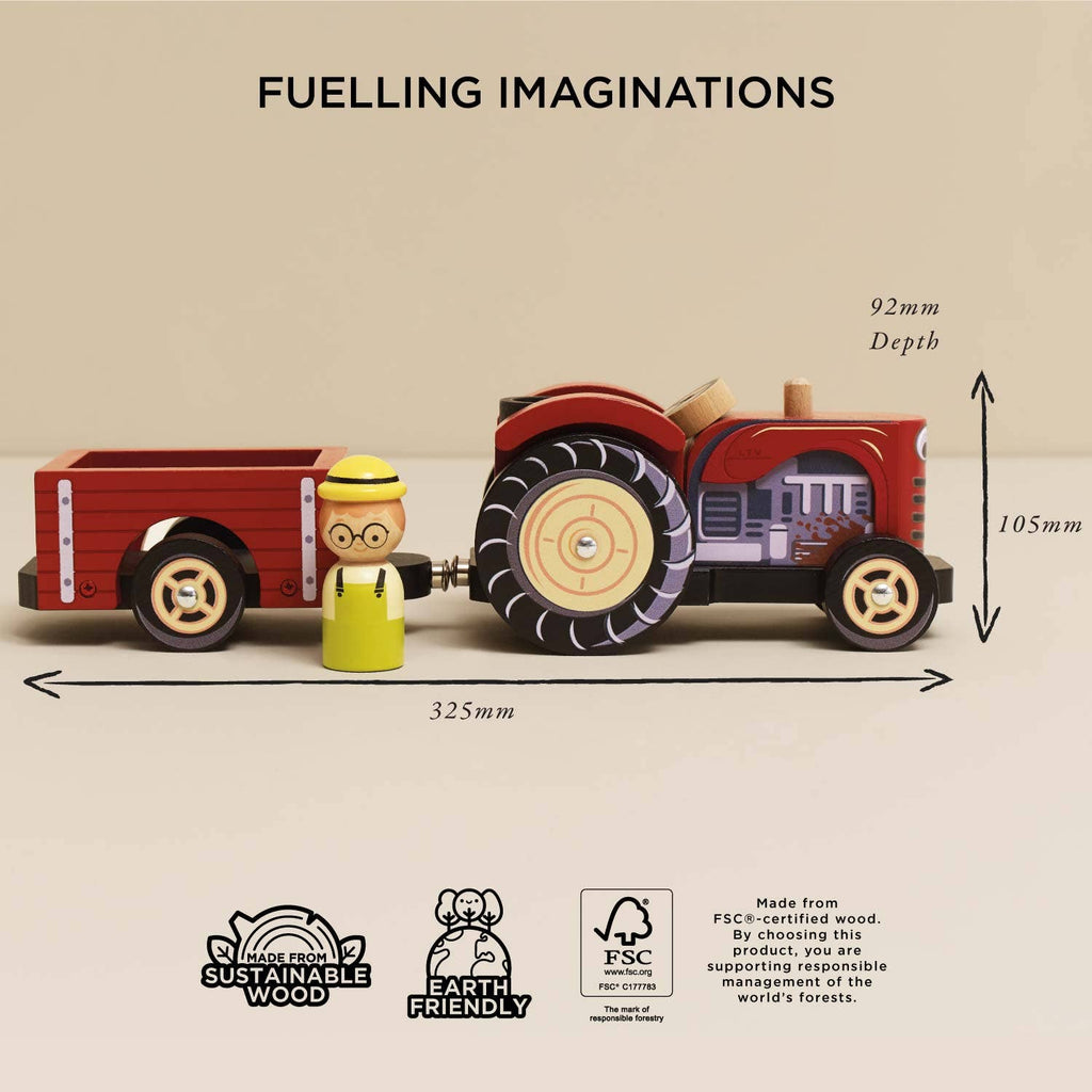Le Toy Van - Farmyard Tractor & Trailer
