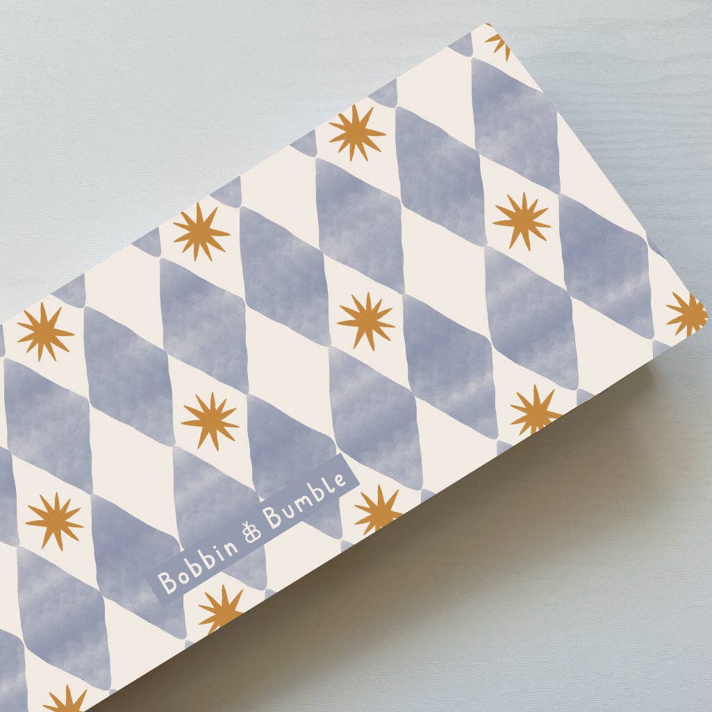Travel Baby Changing Mat – Blue Harlequin