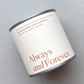 Always and Forever Wedding Day Candle Tin