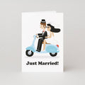 'Just Married Scooter' Card