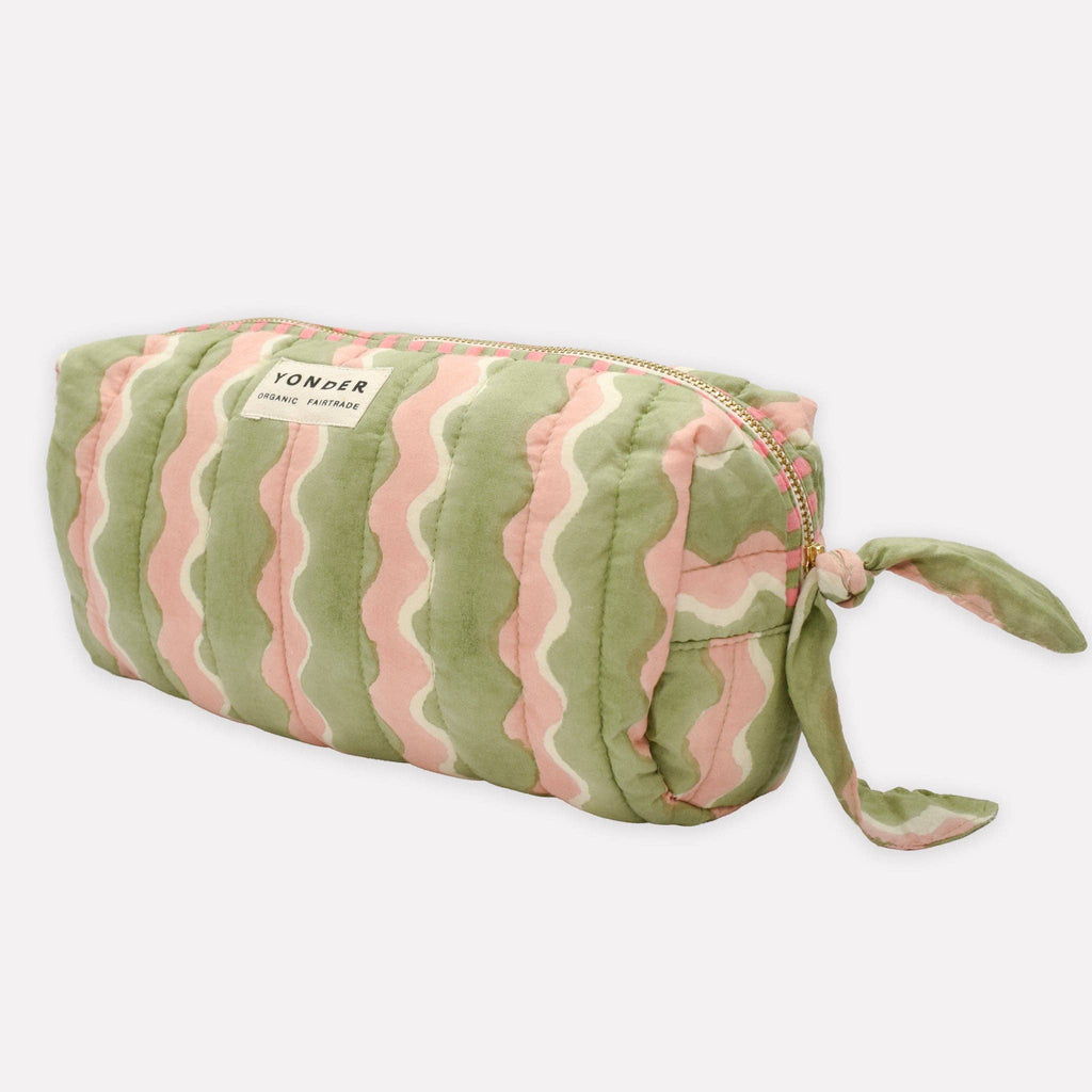 YONDER  - Quilted Wash Bag - Whirly Mint