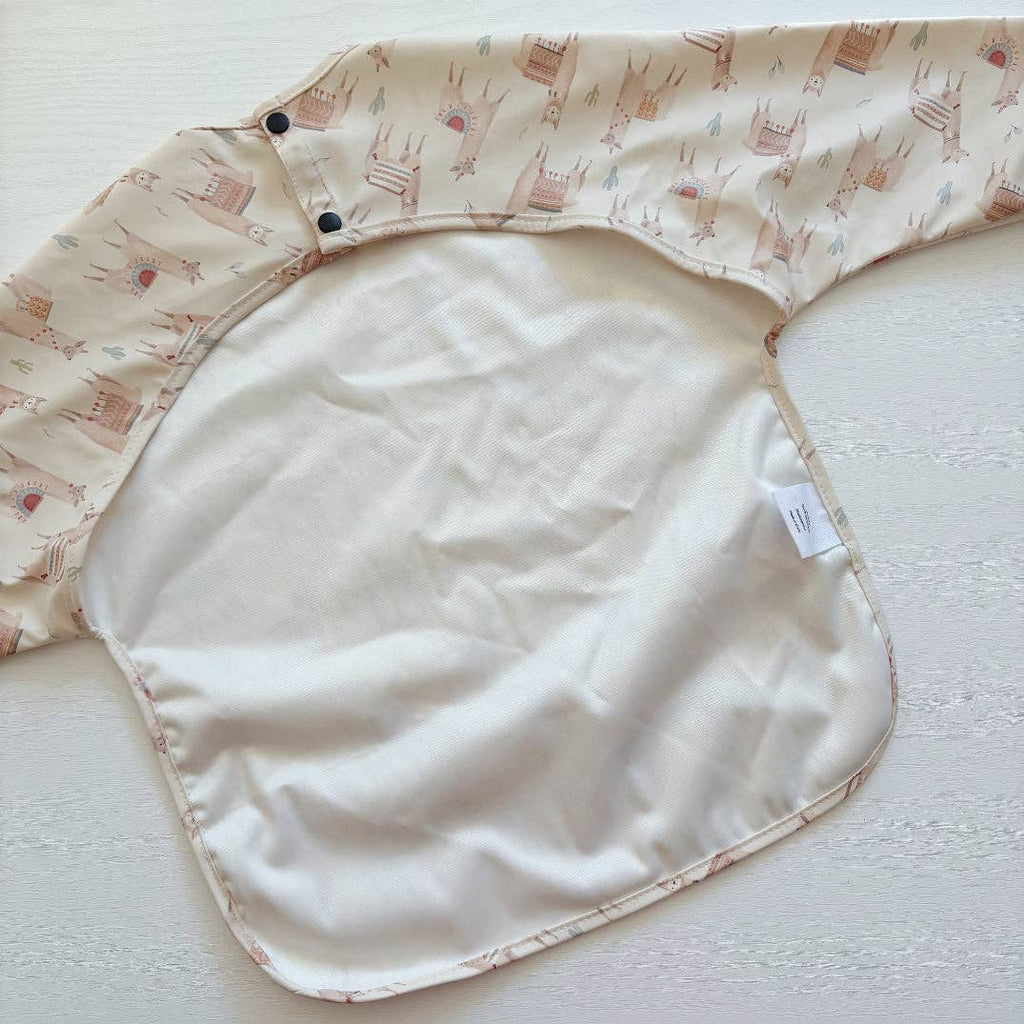Long-Sleeved Baby/Toddler Bib - Alpacas