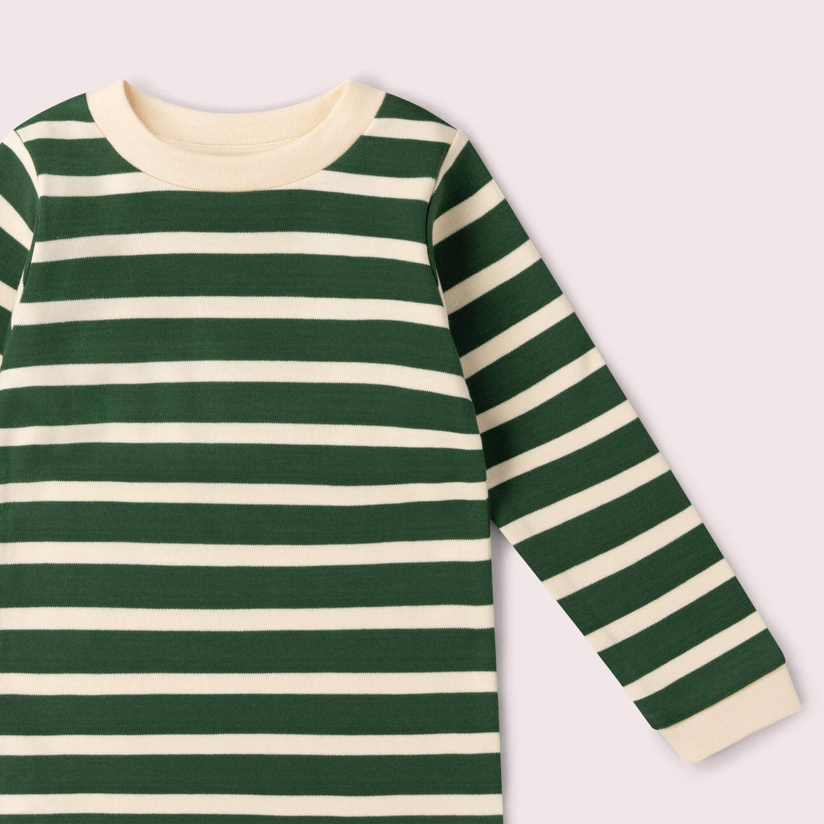 Little Green Radicals - Olive Green Striped Long Sleeve T-Shirt