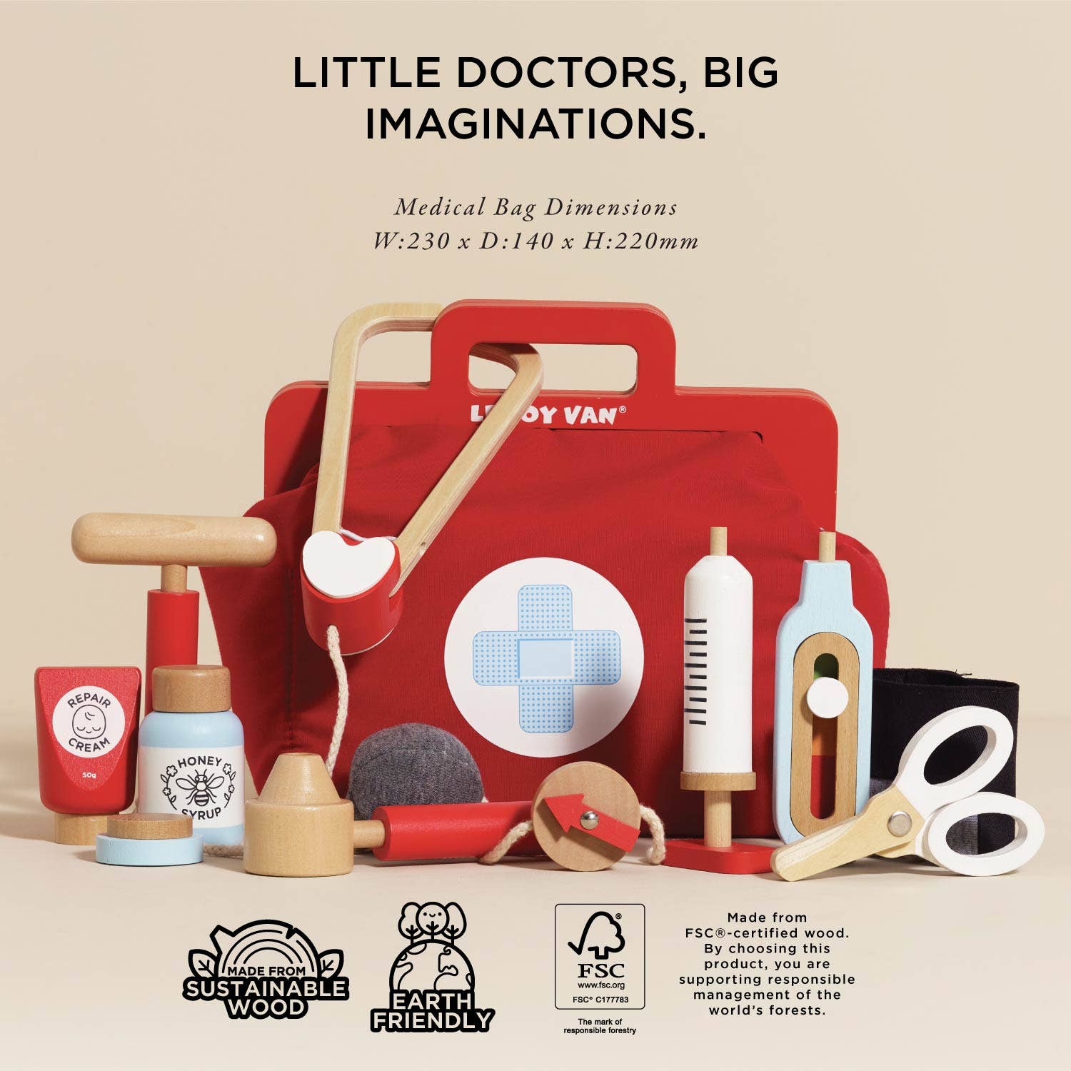 Le Toy Van - Vintage Doctor Roleplay Wooden Kit