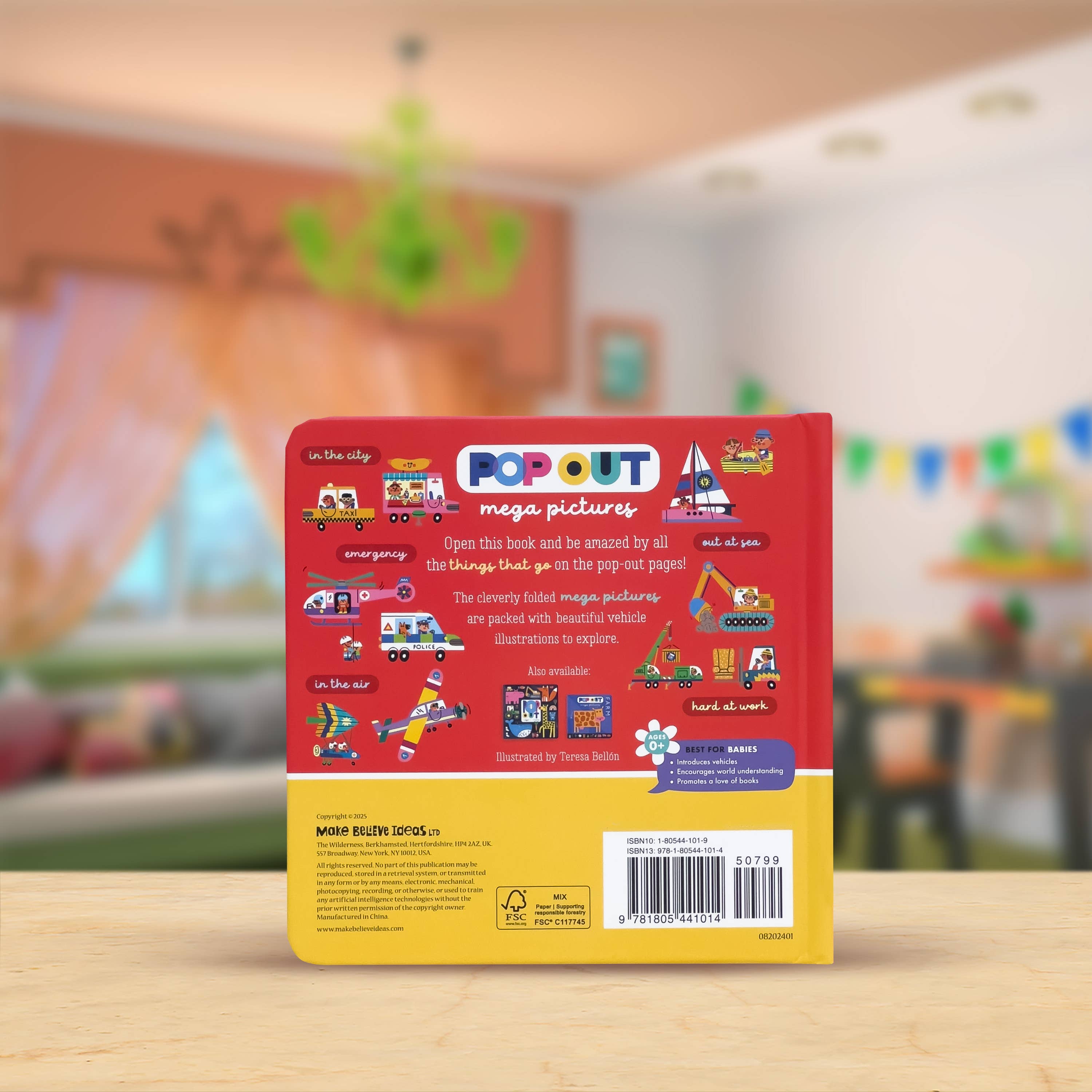Pop Out Mega Pictures Vehicles First Words Book