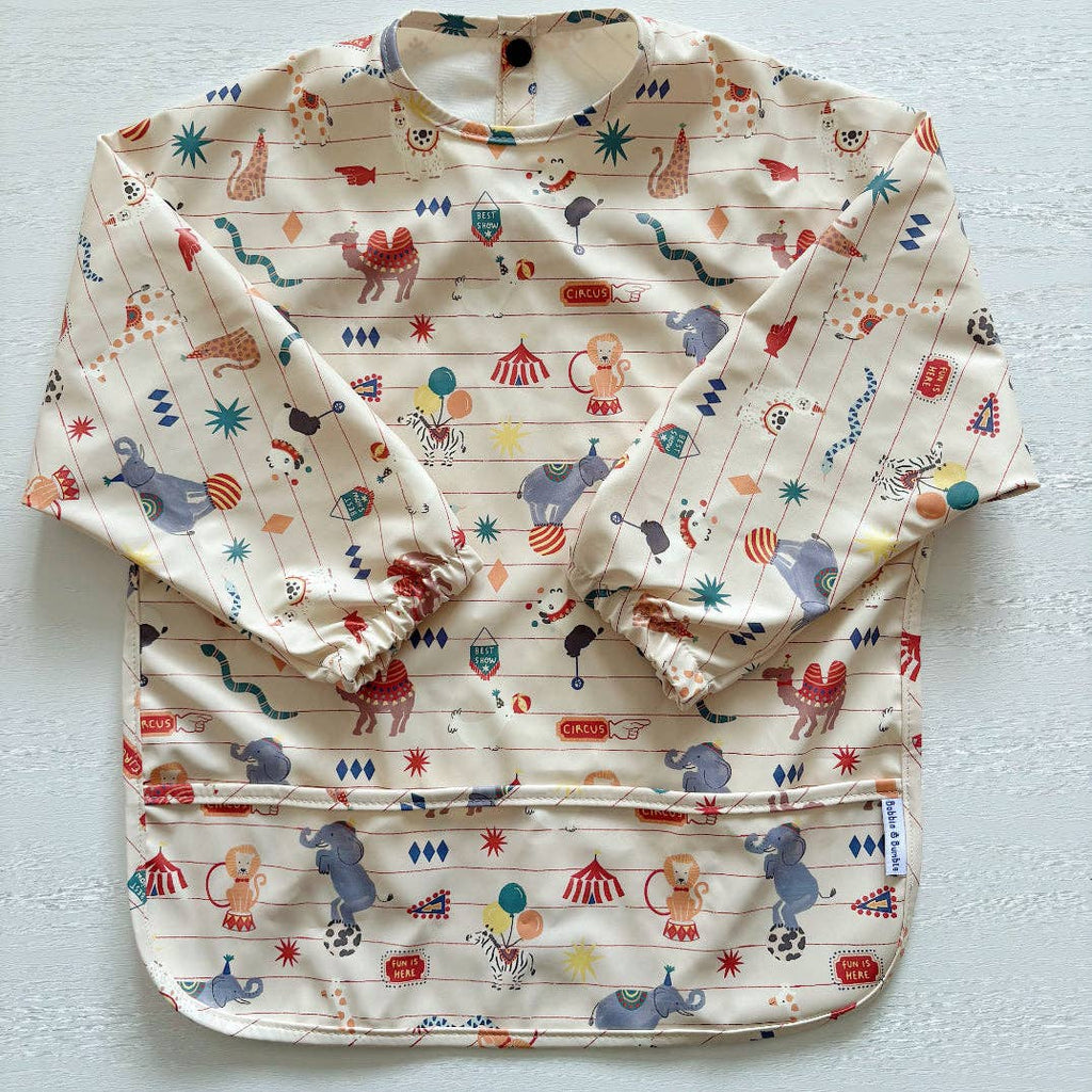 Long-Sleeved Baby/Toddler Bib - Circus