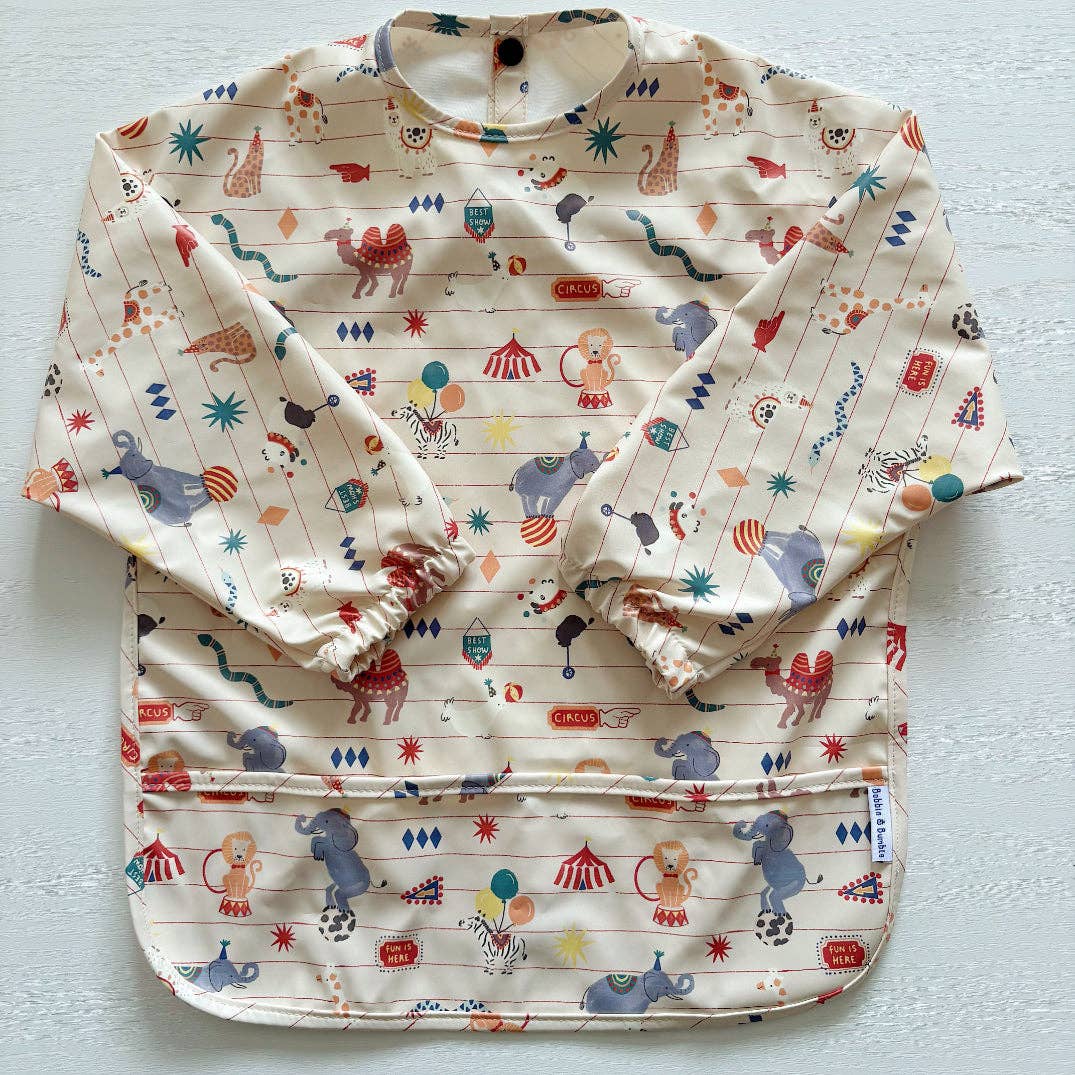 Long-Sleeved Baby/Toddler Bib - Circus