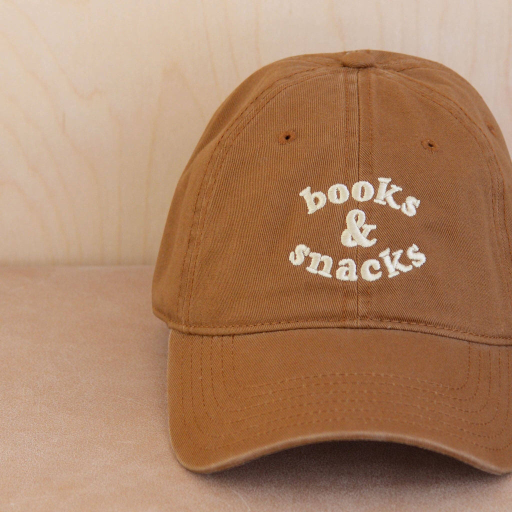 Books & Snacks - Cotton Tan Baseball Cap