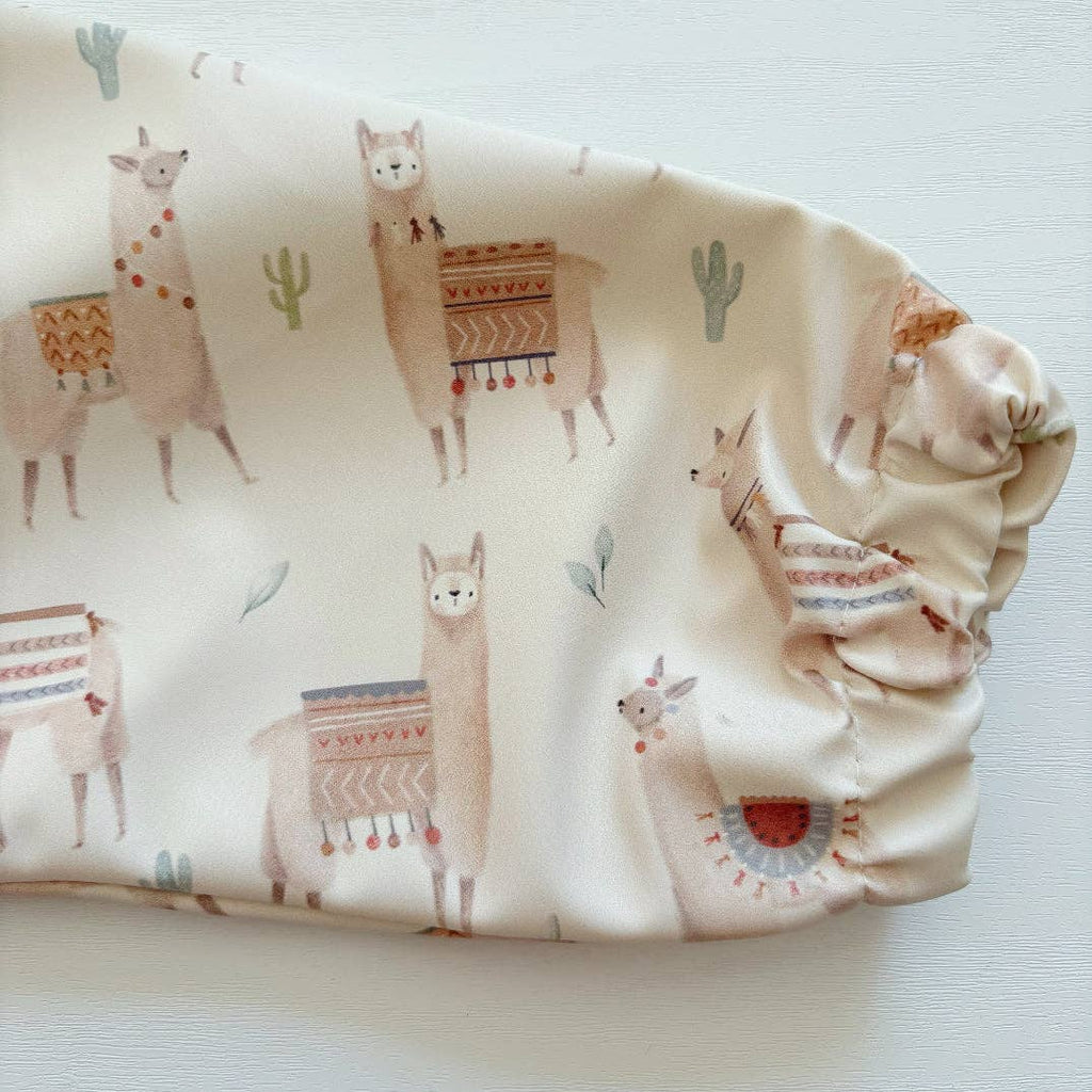 Long-Sleeved Baby/Toddler Bib - Alpacas