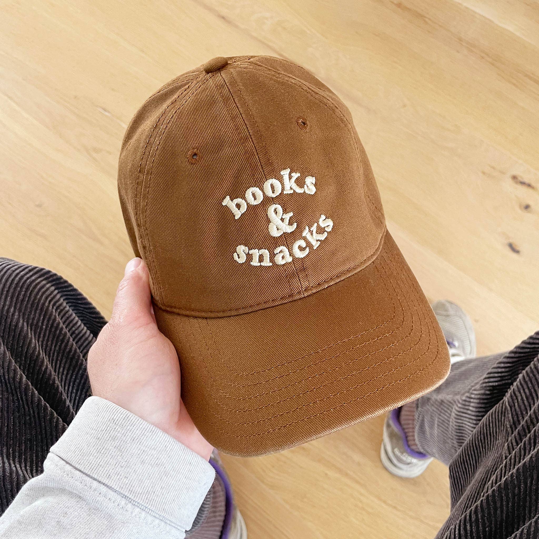 Books & Snacks - Cotton Tan Baseball Cap