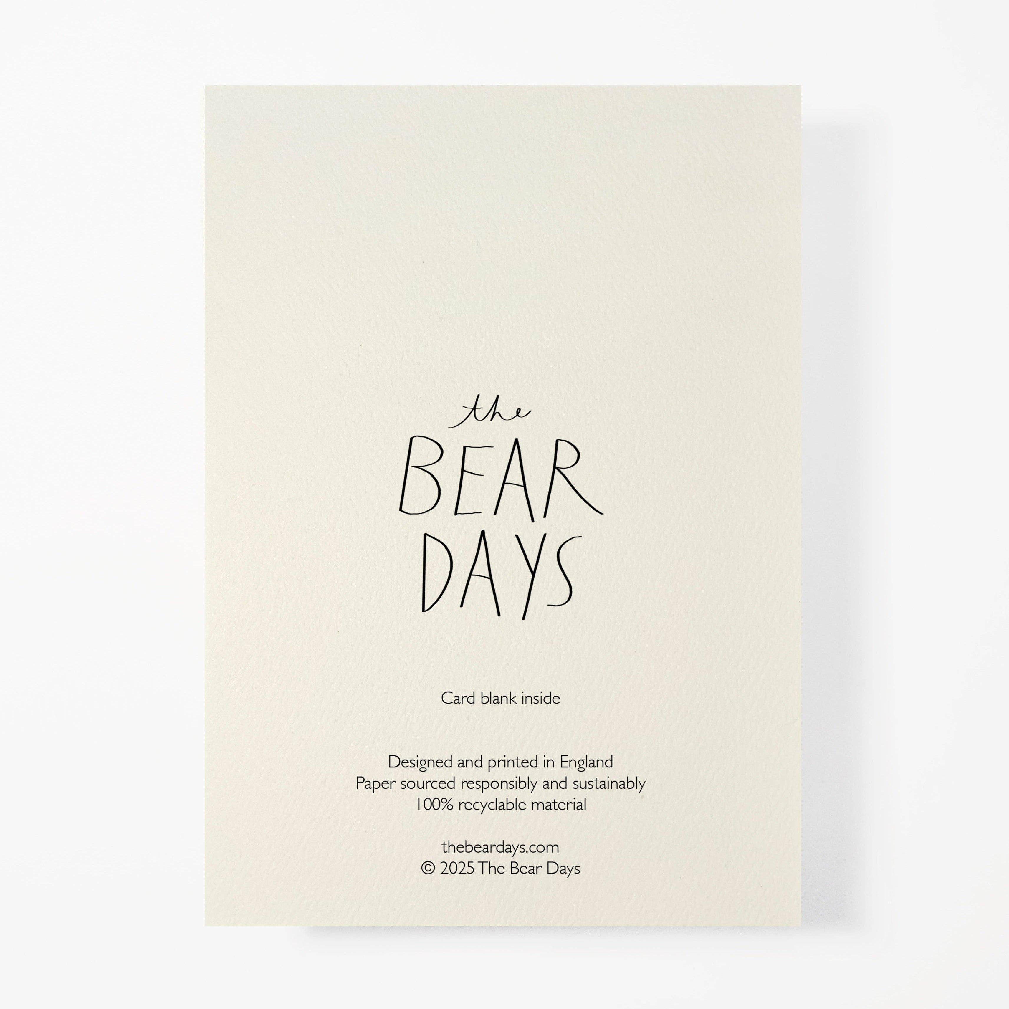 Flower Bouquet Bear Greeting Card