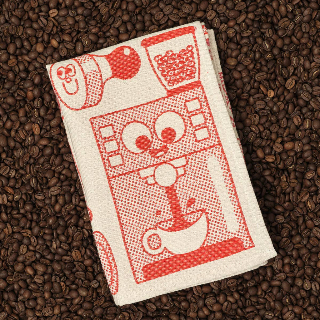 Coffee Time Woven Tea Towel