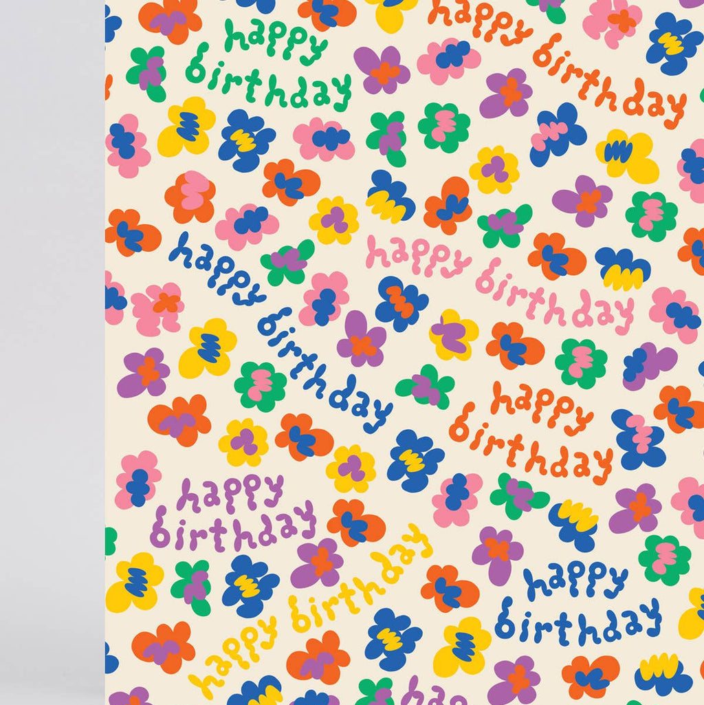 Happy Birthday Burst Gift Wrap