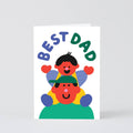 'Best Dad Piggyback' Greeting Card