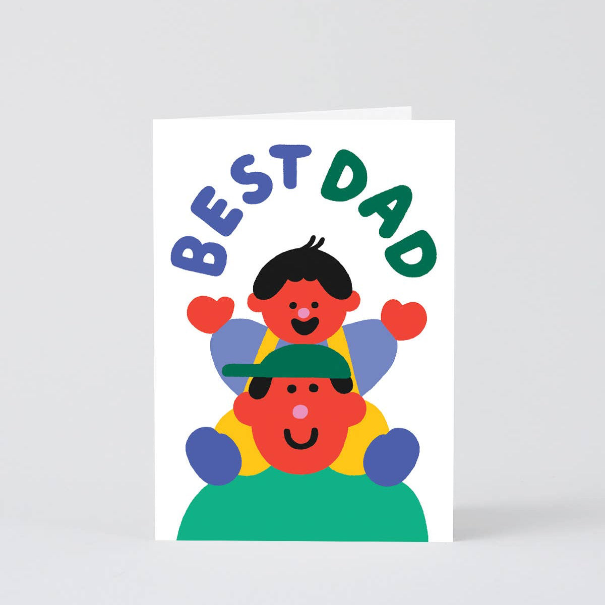 'Best Dad Piggyback' Greeting Card