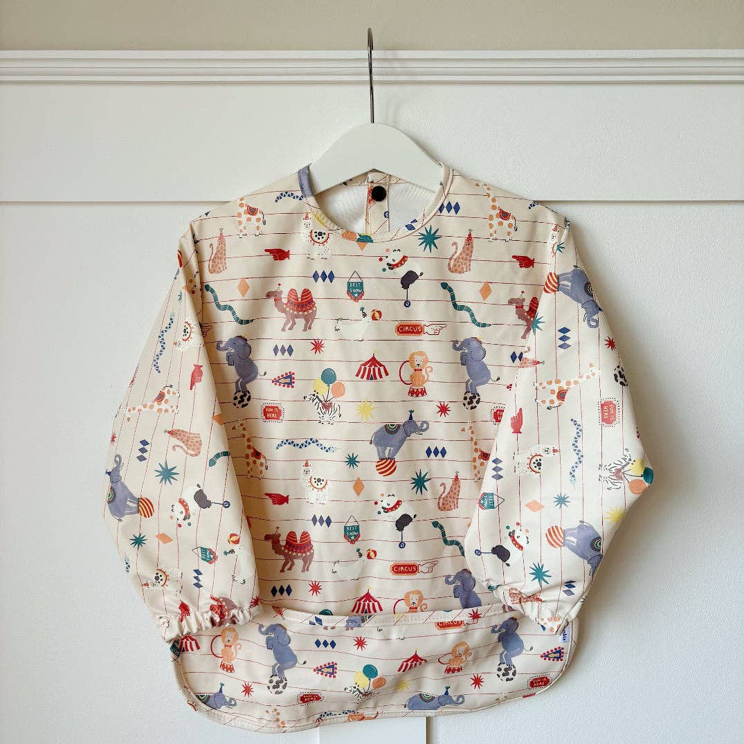Long-Sleeved Baby/Toddler Bib - Circus