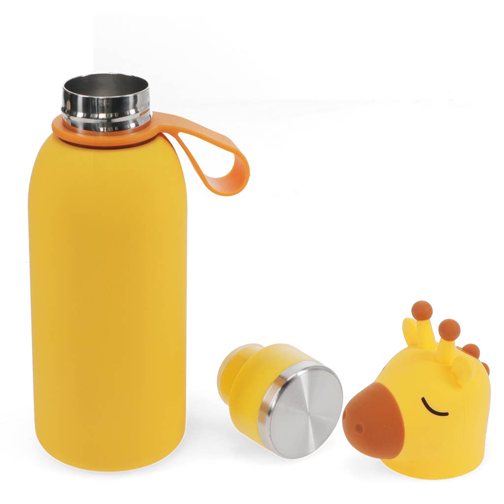 Children's animal head drinks bottle 350ml - Giraffe