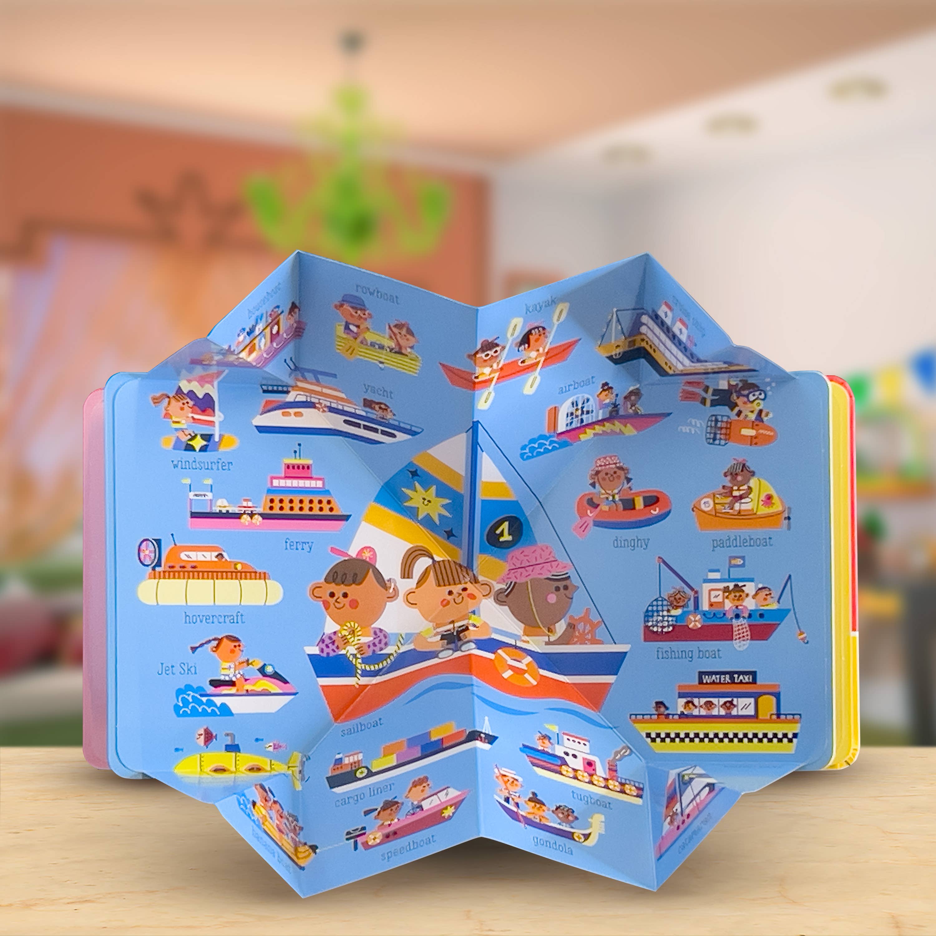 Pop Out Mega Pictures Vehicles First Words Book
