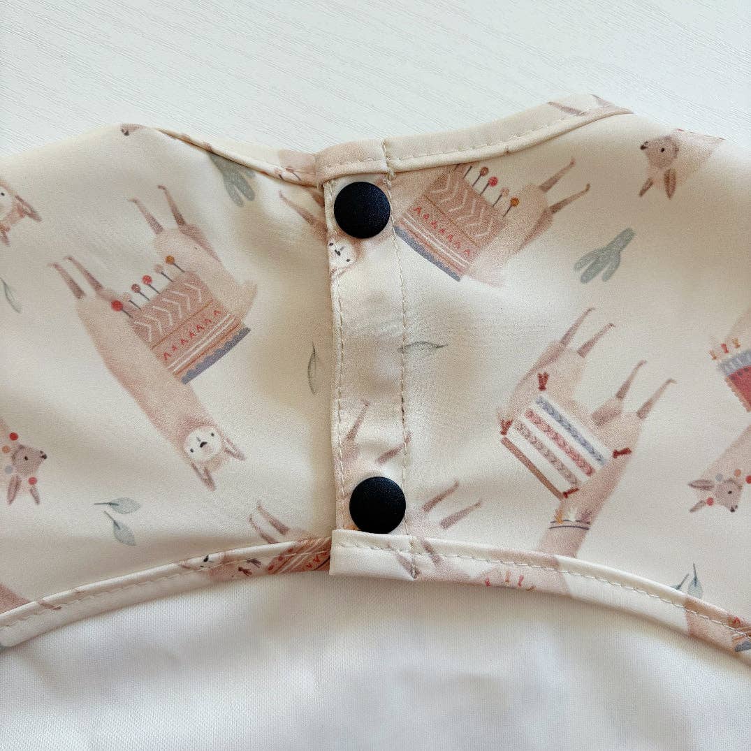 Long-Sleeved Baby/Toddler Bib - Alpacas