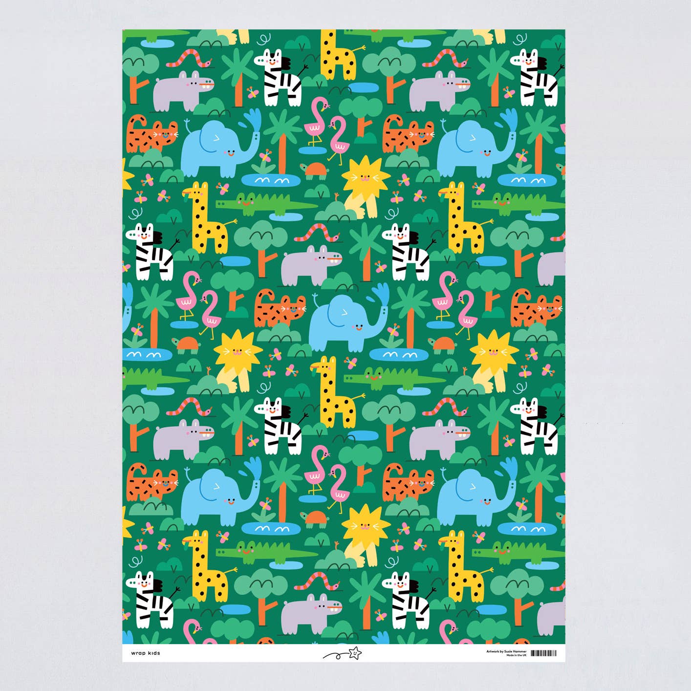 'Jungle Kids' Gift Wrap