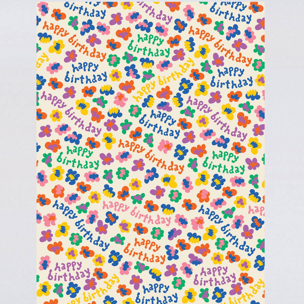 Happy Birthday Burst Gift Wrap