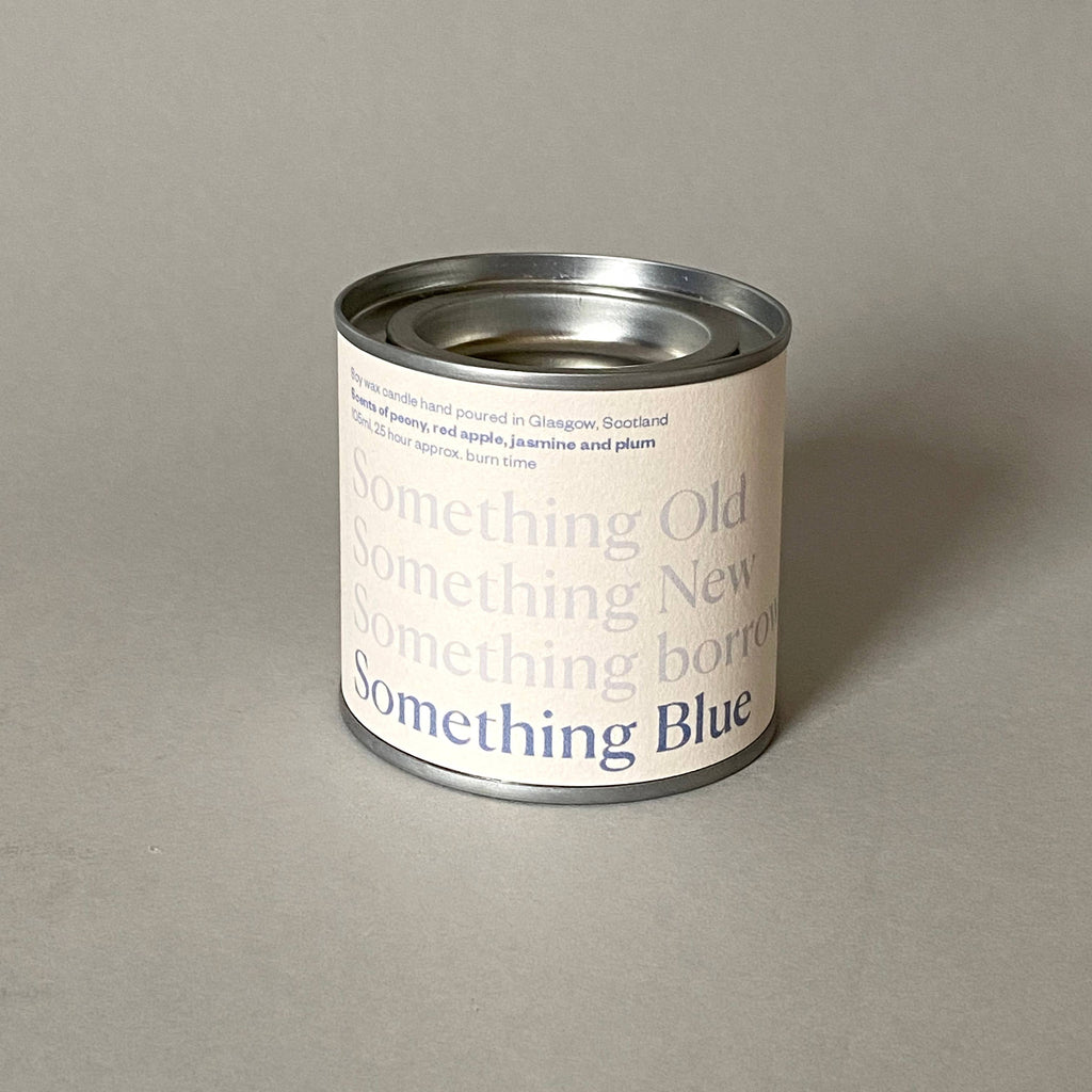 Something Blue Wedding Day Candle