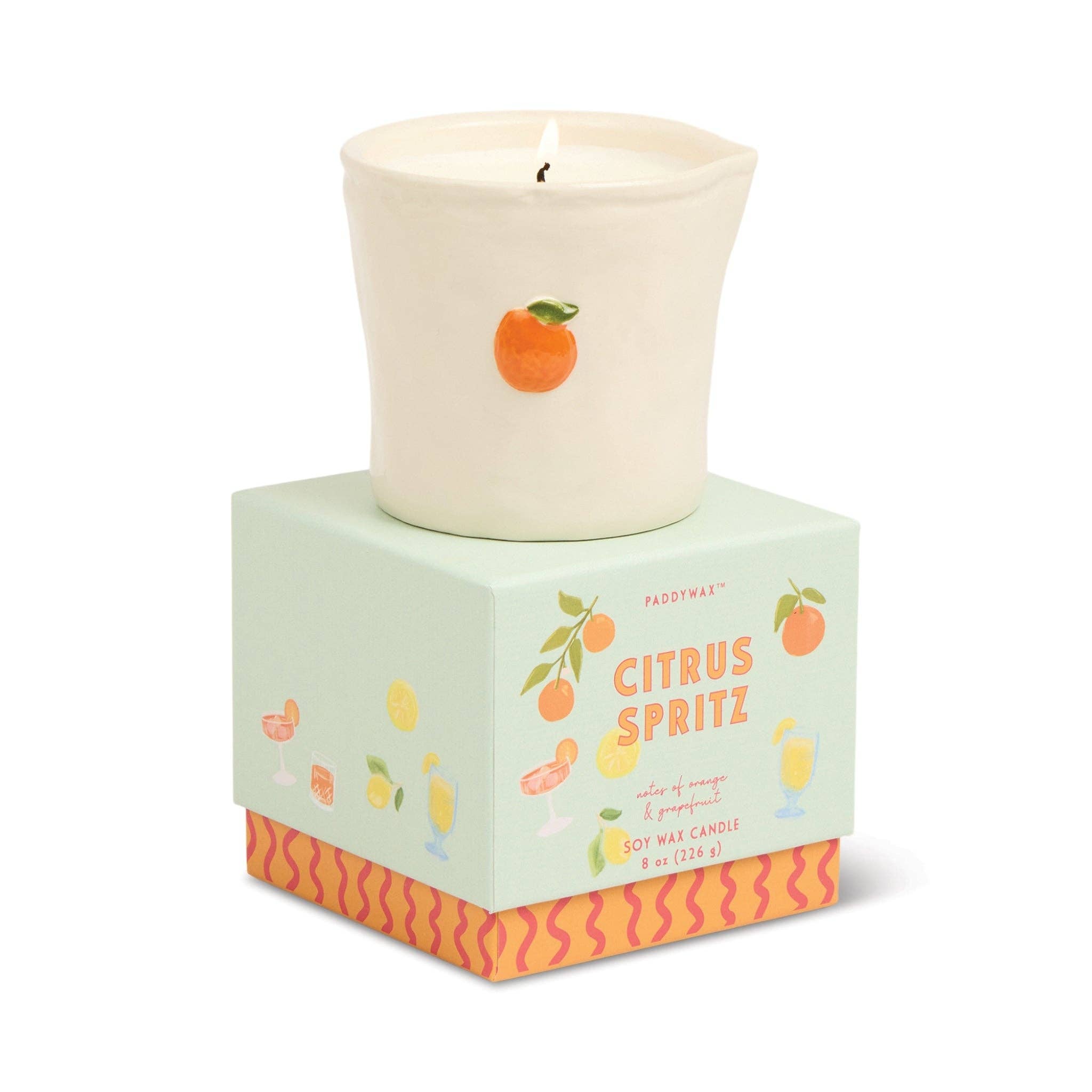 Paddywax Bistro Orange Ceramic Candle - Citrus Spritz