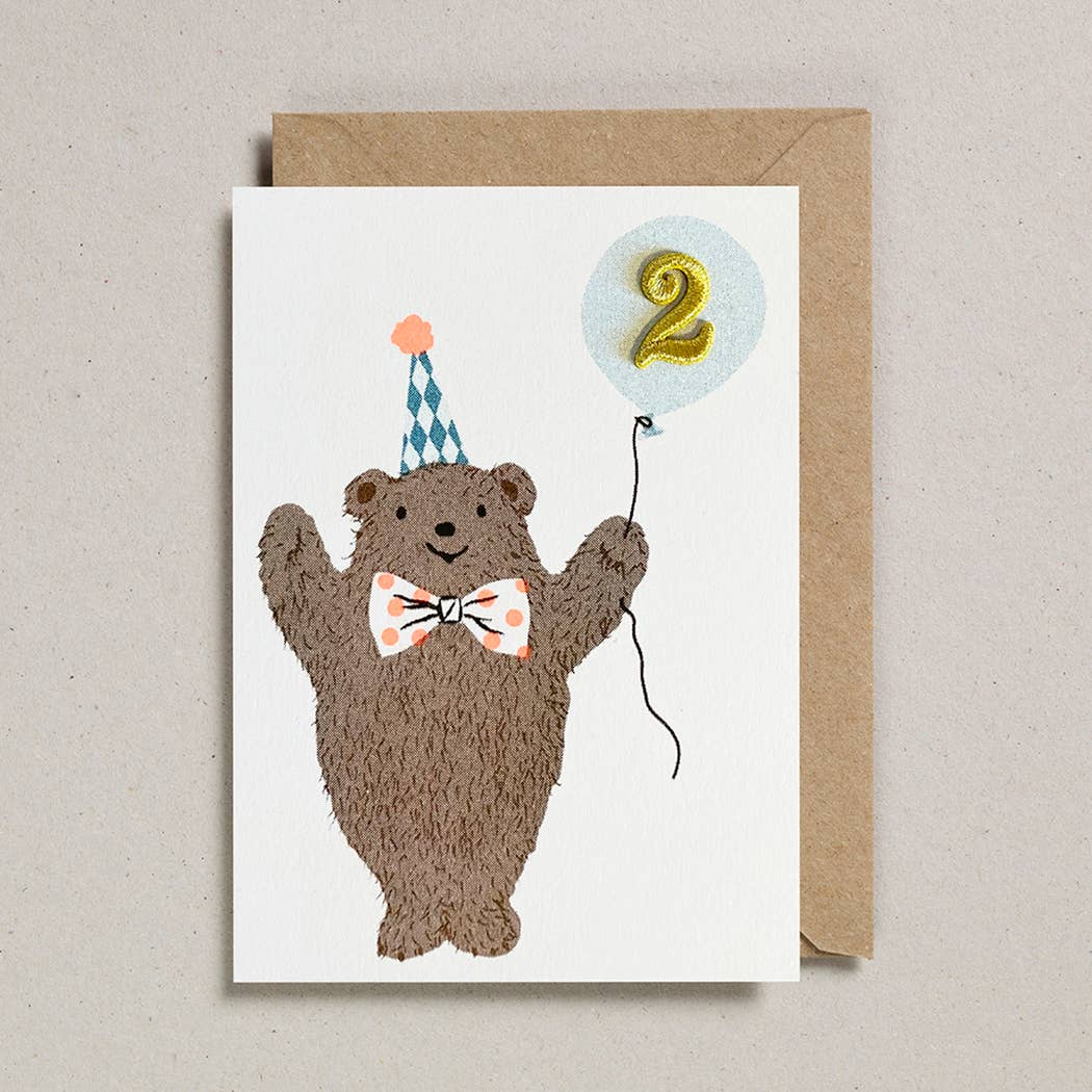 'Confetti Pets Card -  Bear Age 2'
