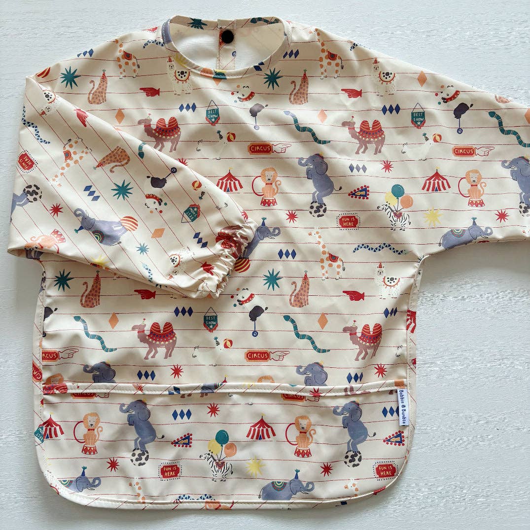 Long-Sleeved Baby/Toddler Bib - Circus