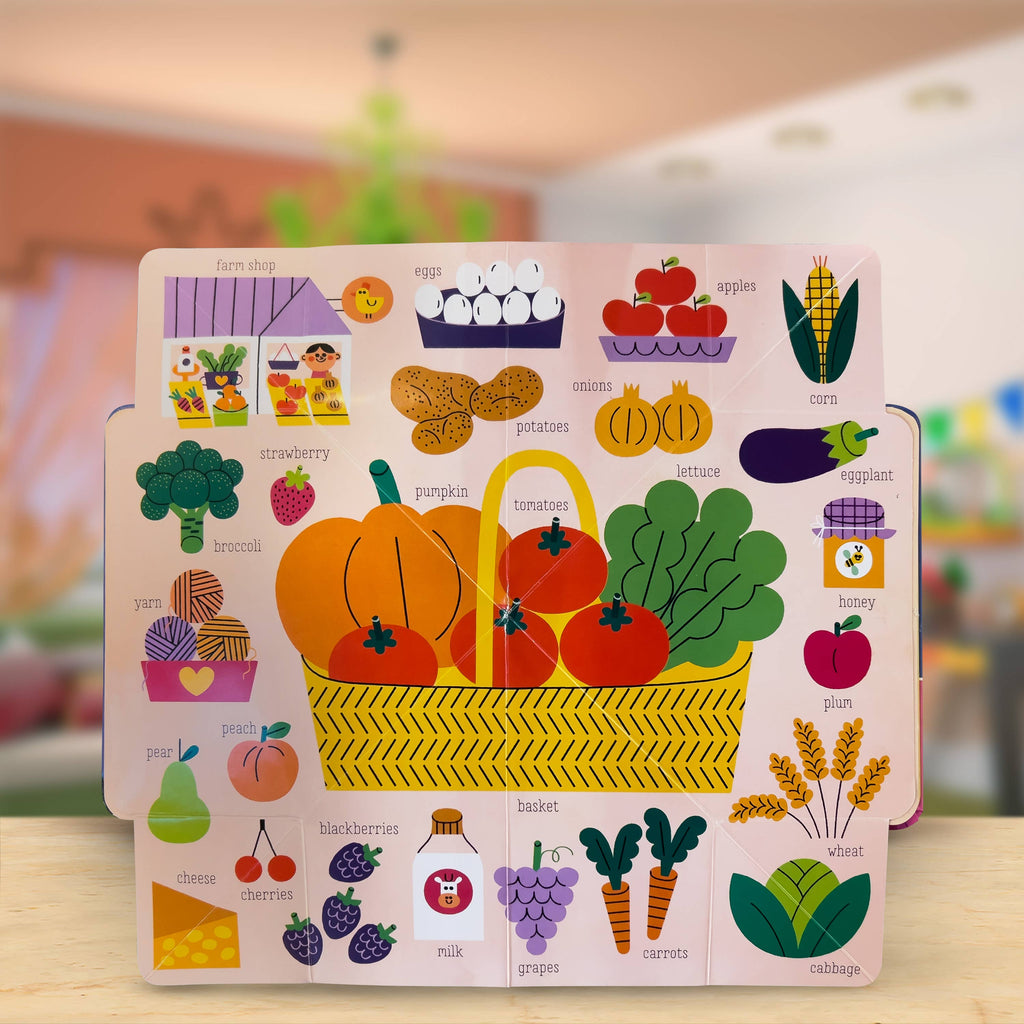 Pop Out Mega Pictures Farm First Words Book