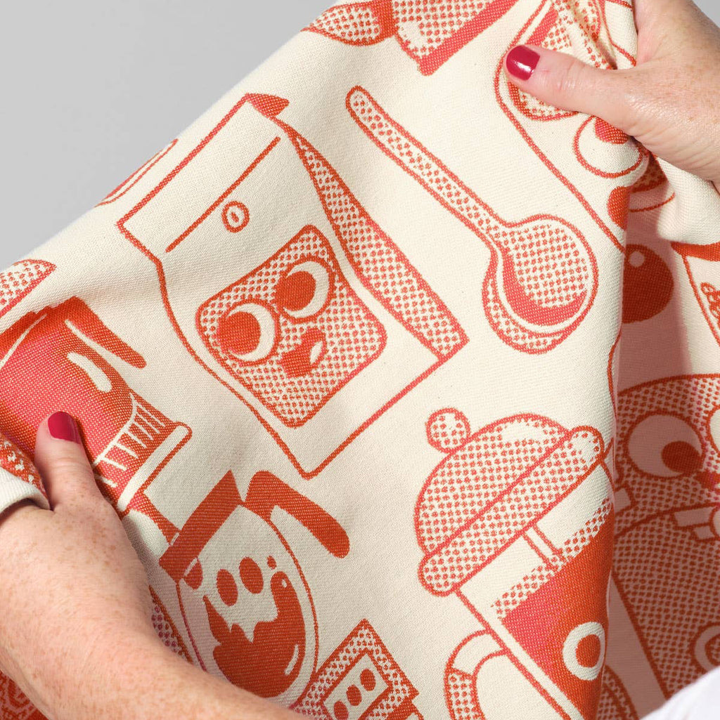 Coffee Time Woven Tea Towel