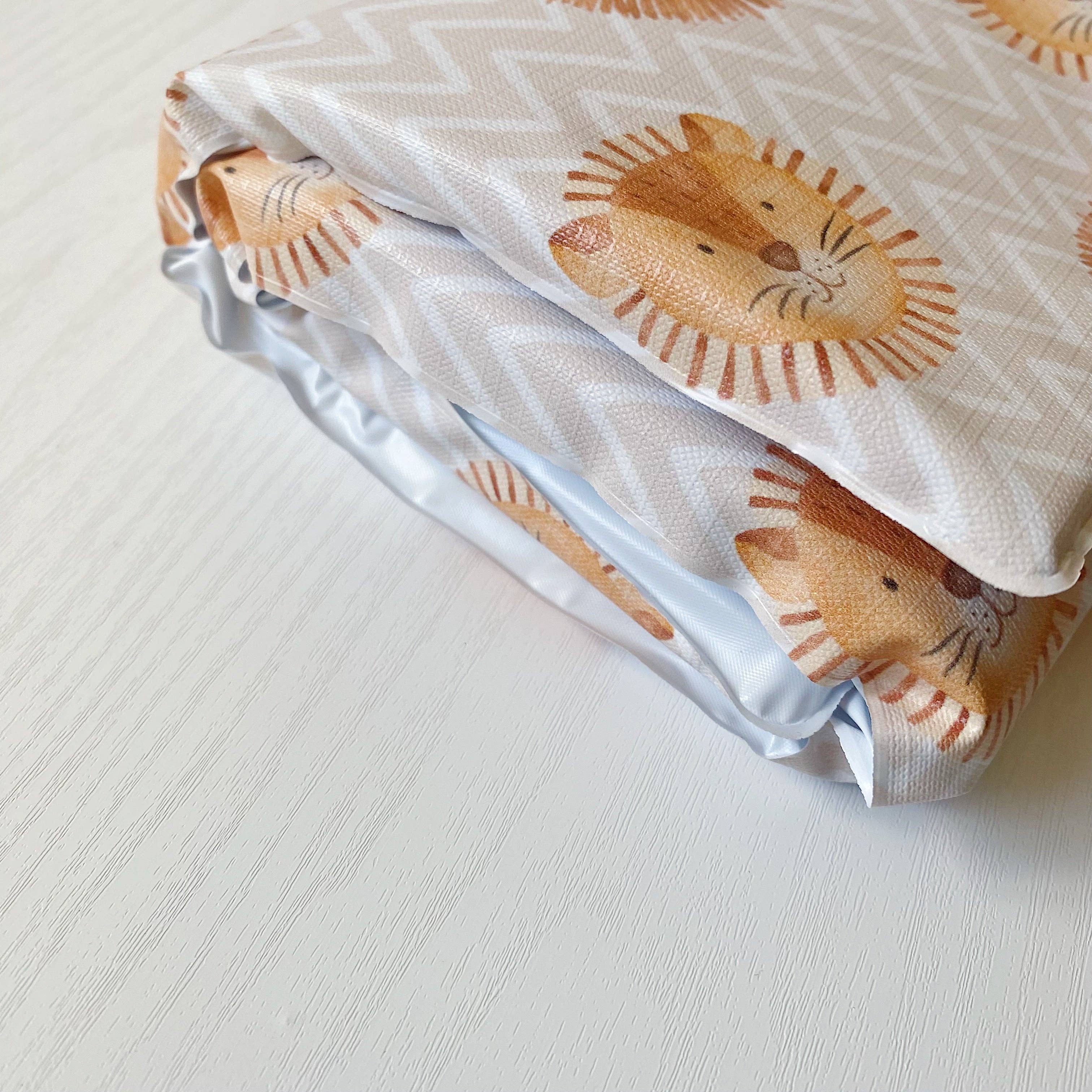 Travel Baby Changing Mat -Leo Lion Print