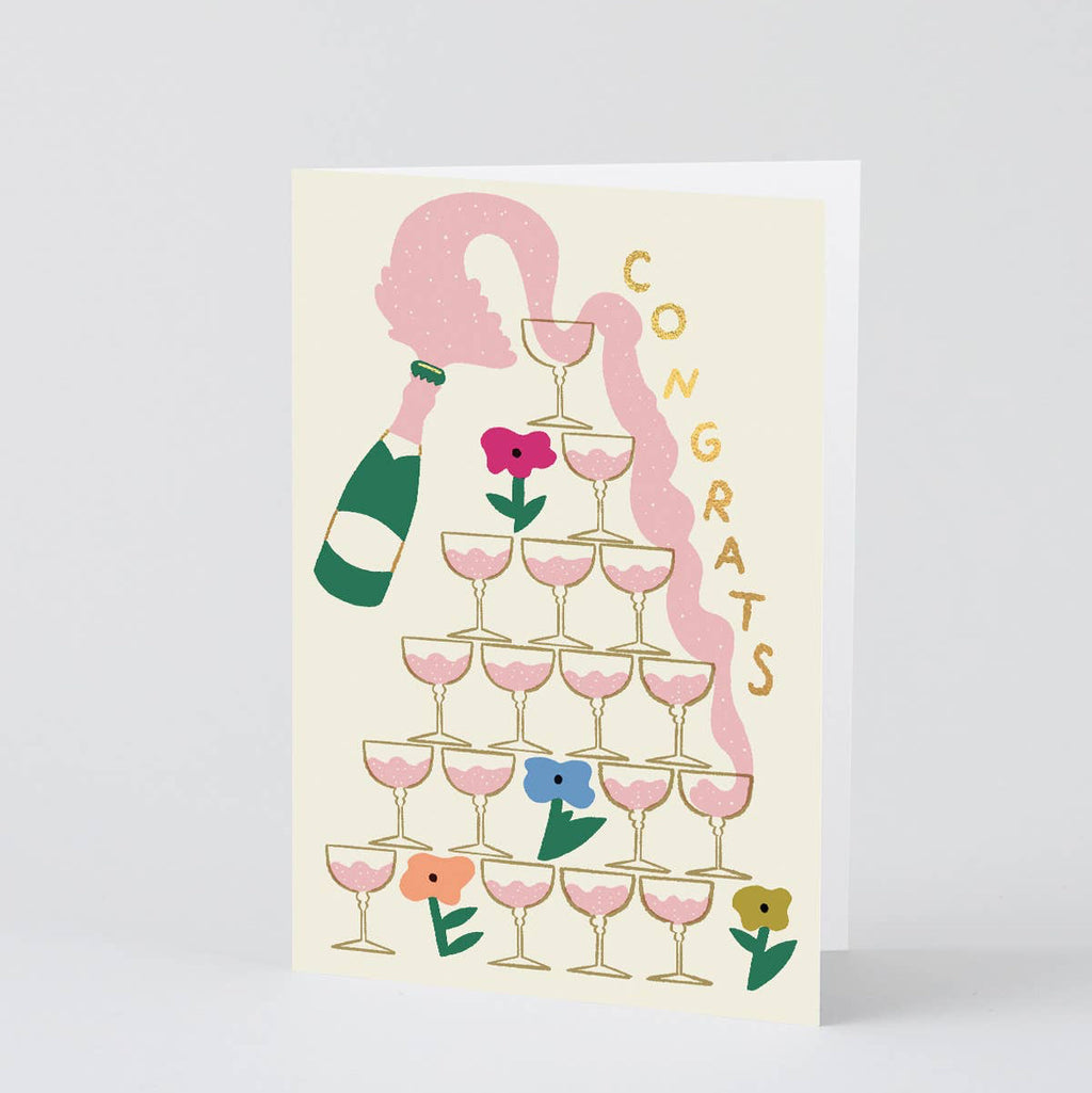 ‘Congrats Champagne’ Greetings Card