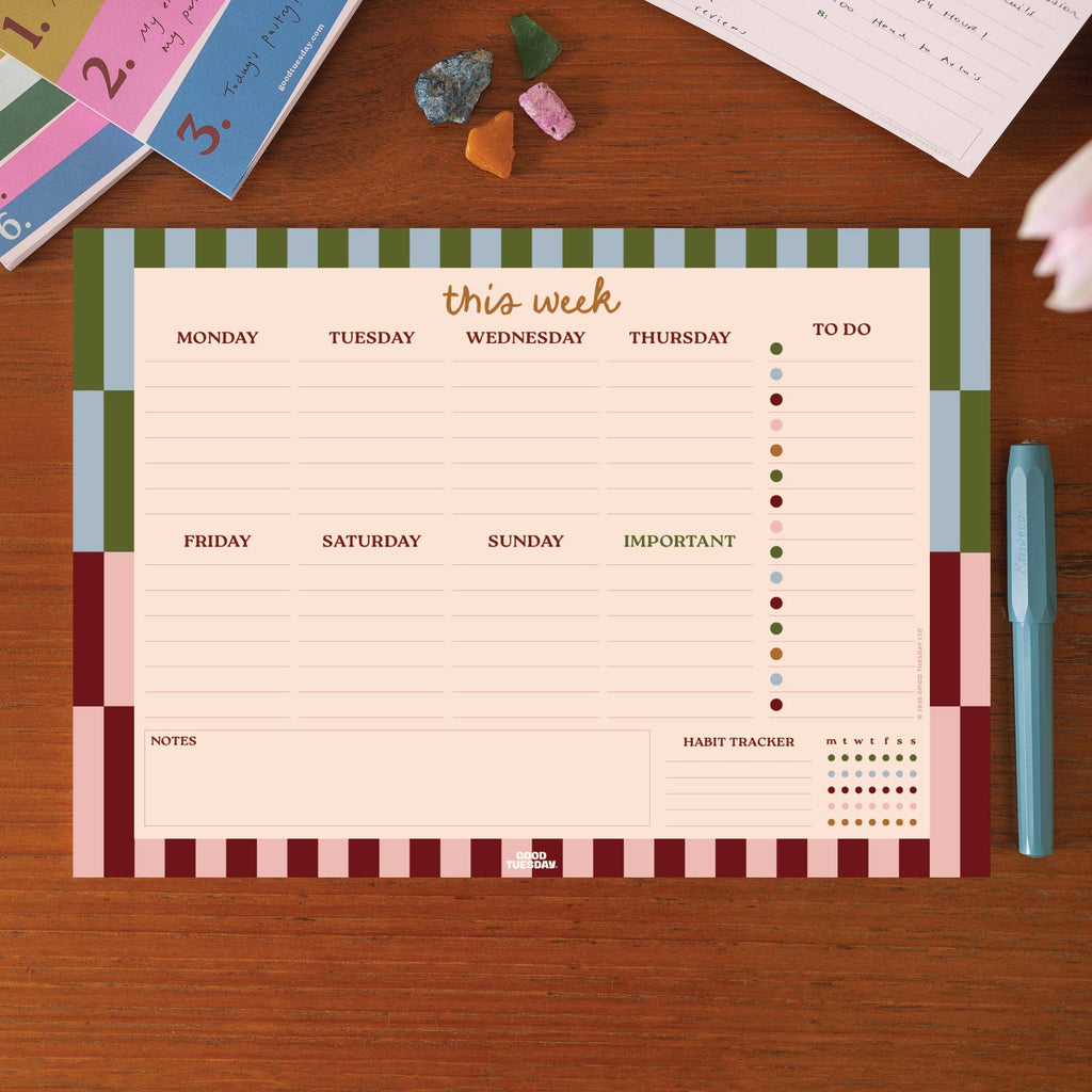 A4 Weekly Planner Pad | Boho Nouveau