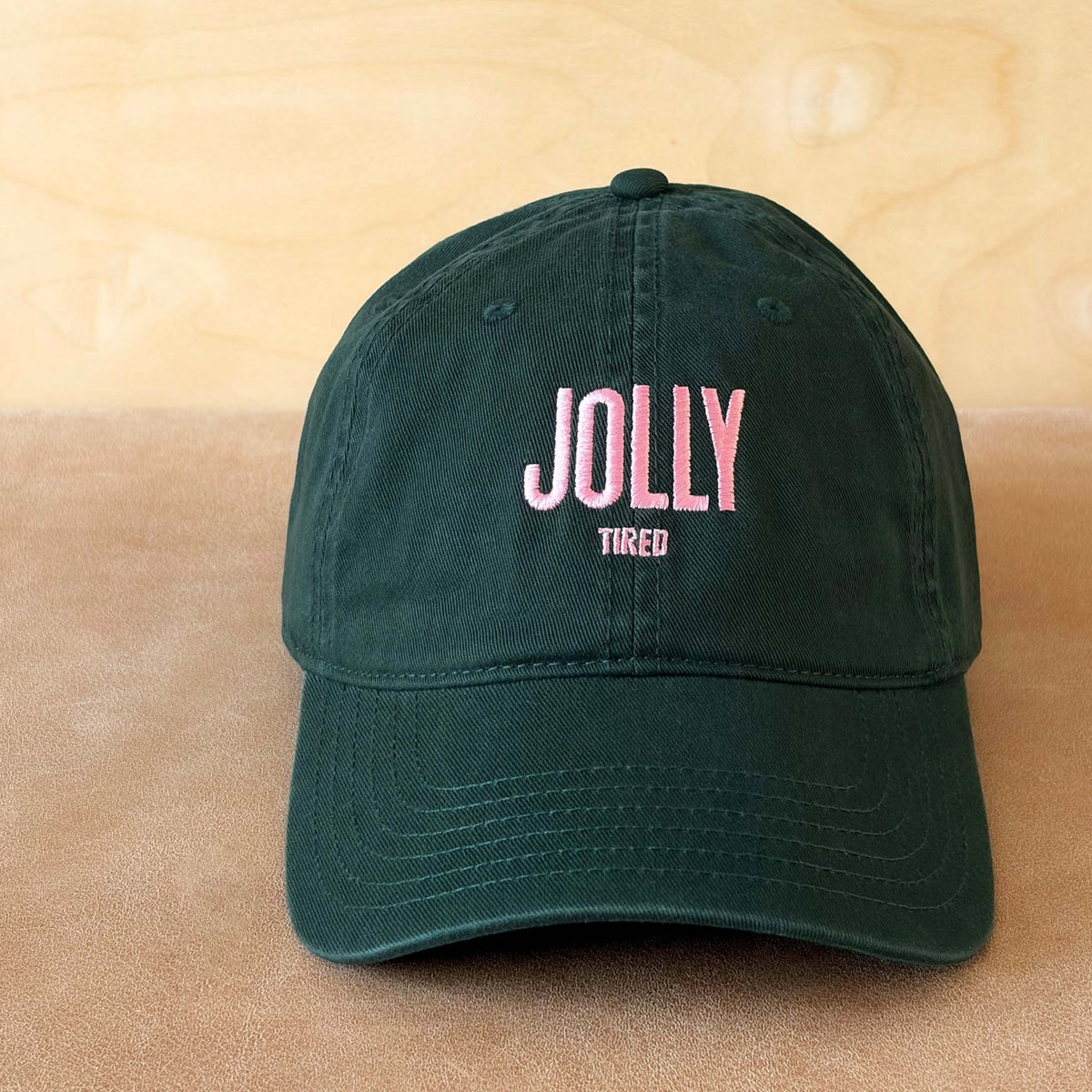 Jolly Tired - Cotton Green Baseball Cap