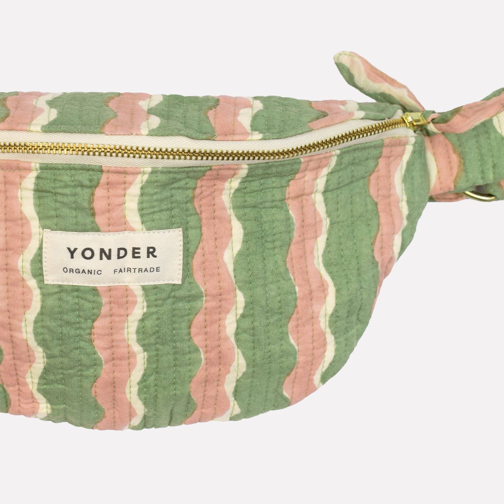 YONDER - Cotton Quilted Bumbag - Whirly Mint