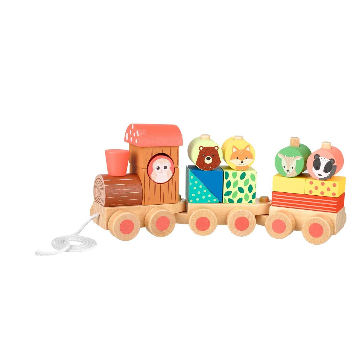 Woodland Animal Wooden Puzzle Train