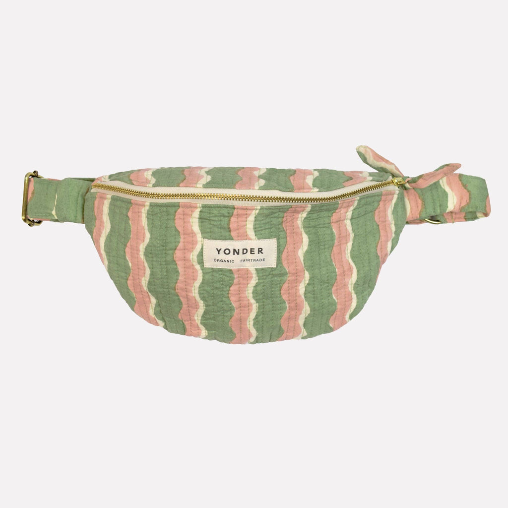 YONDER - Cotton Quilted Bumbag - Whirly Mint
