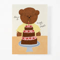Birthday Cake Bear Greeting Card