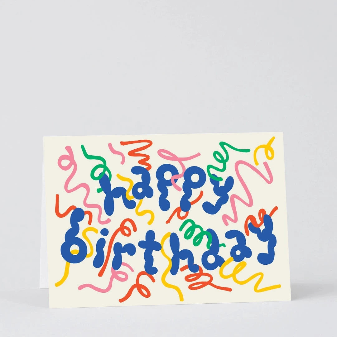 'Happy Birthday Streamers' Card