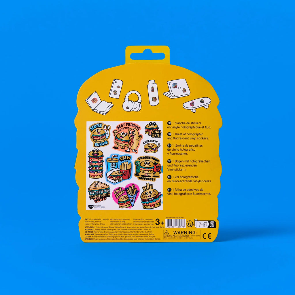 OMY - Large Burger Stickers