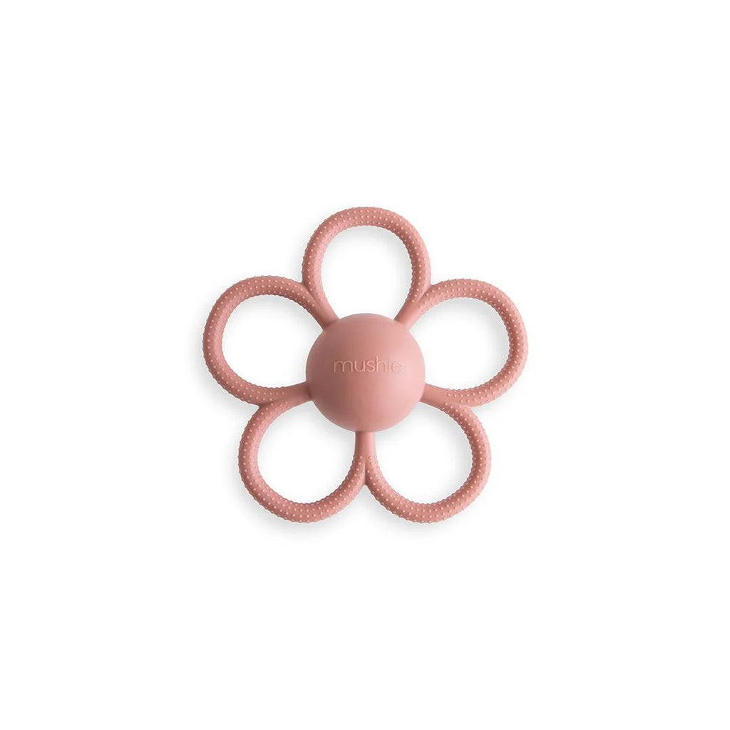 Mushie Daisy Teether - Dusty Rose