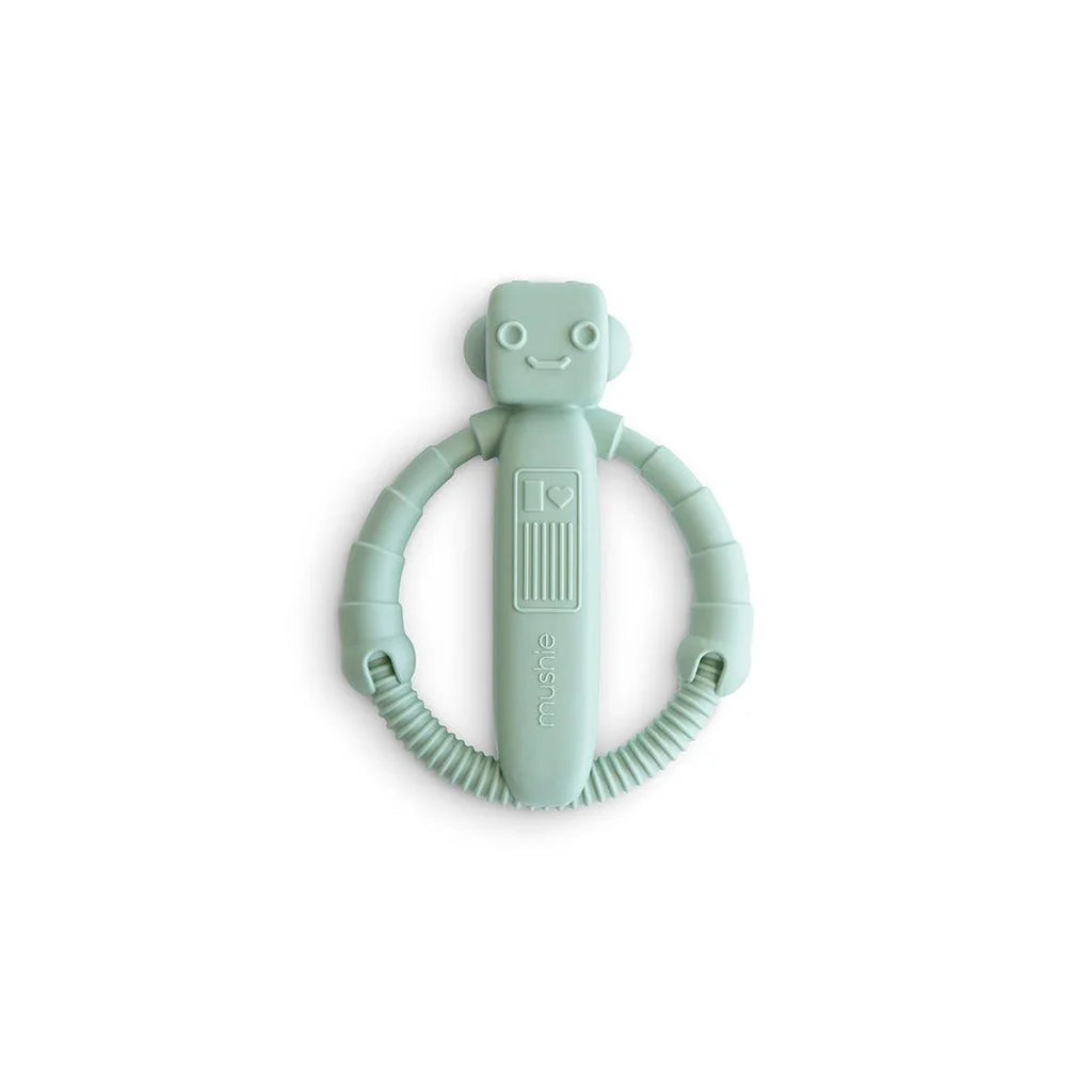Mushie Robot Teether - Cambridge Blue