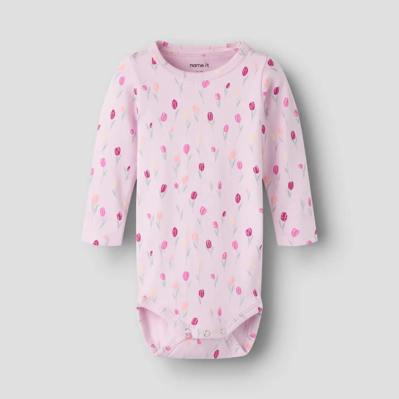 Pink Flowers Longsleeve Bodysuit